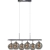 Lampa wisząca chromowana 6-punktowa ze szklanymi kloszami 2208/6 8C z serii PIRAN - Lampy Elem